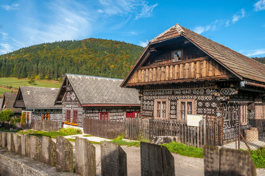Wooden Houses in Village Cicmany