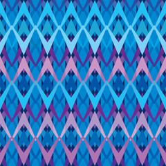 Blue seamless inlay of polylines. Winter motifs
