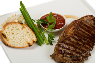 Grilled new york steak