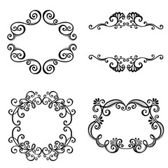 Vector Decorative Ornamental Frame for Text. Design element