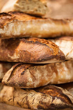 traditional baguettes in France