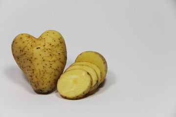 Herzförmige Kartoffel