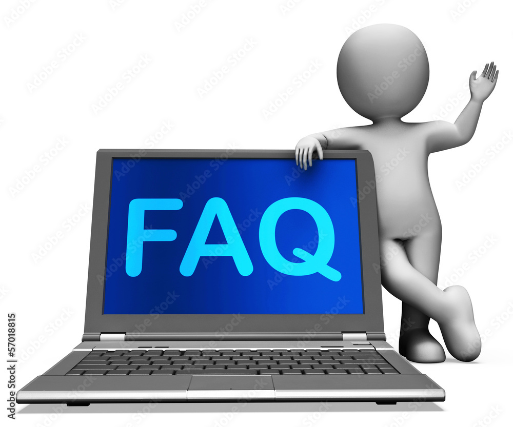 Poster faq laptop and character shows solution and frequently asked que