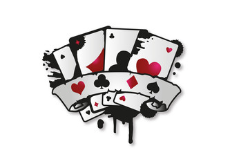 Spielkarten und Banner