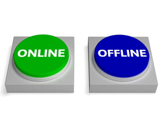 Offline Online Buttons Shows Off-Line Or On-Line