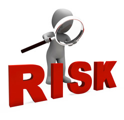 Risky Character Shows Dangerous Hazard Or Risk