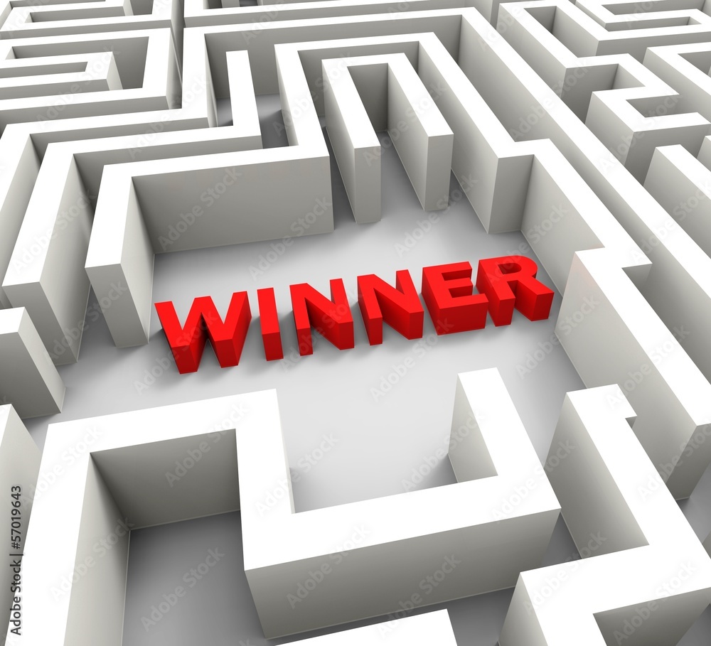 Poster winner in maze showing puzzle solution