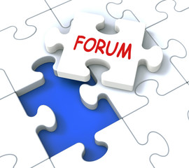 Fototapeta premium Forum Puzzle Shows Online Community Discussion And Advice