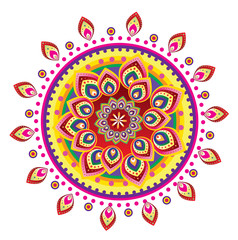 Flower pattern ornament (mandala style)