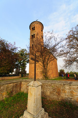Romański, zabytkowy kościół św Idziego, Inowłódz, Polska