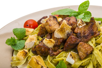 Tagliatelle with pork