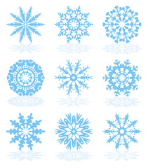 vector collection of snowflake icons