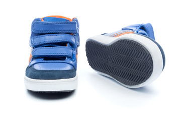 Pair of blue children sneakers