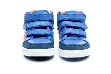 Pair of blue children sneakers