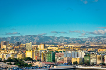 Beautiful view of Las Palmas city, Gran Canaria, Spain
