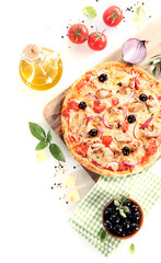 Pizza and ingredients