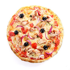 Pizza isolated on white background