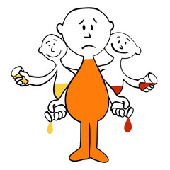 Three boys and colorful beverages