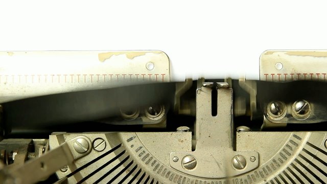 close up typewriter type blank sign on white paper