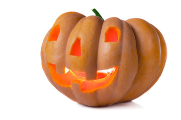 Halloween pumpkin isolated on white background