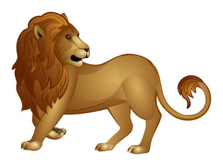 Decorative lion isolated