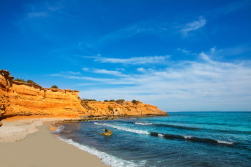Fototapeta na wymiar Ibiza island Platja Es bol Nou beach Ses Salines