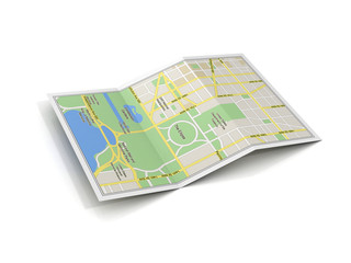 city map 3d illustration