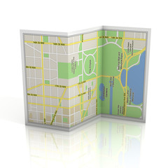city map 3d illustration