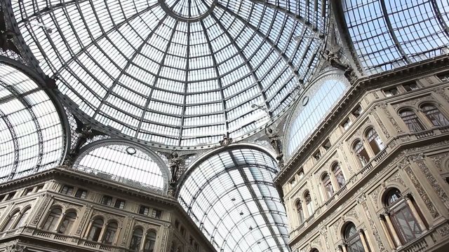 Umberto I gallery in the city of Naples, italy