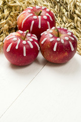Decorated apples