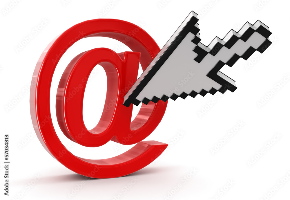 Poster cursor and e-mail (clipping path included)
