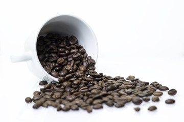 Tasse Kaffeebohnen