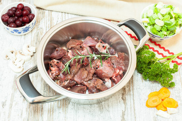 Gourmet Venison goulash ready to cook