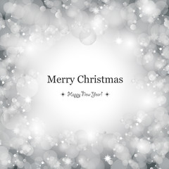 Silver Festive Christmas Background - Vector Illustration