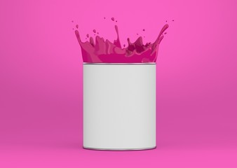 Farbeimer Etikett Metal mit Hintergrund