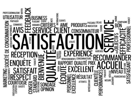 Nuage de Tags "SATISFACTION" (service client qualité garantie)