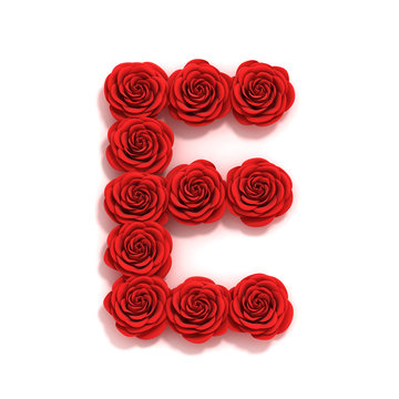 rose font letter E