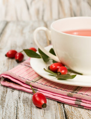 healthy drink from the hips  with fresh berries