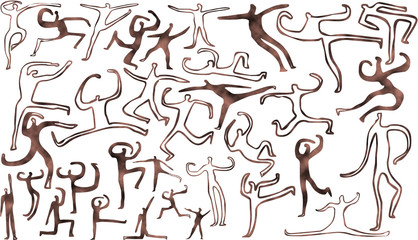 Various doodle people collection