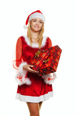 Weihnachtsmann  mit Geschenken.