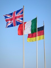 flags england italy germany