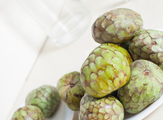 cherimoya on  saucer
