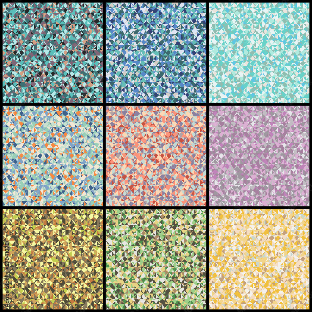 Poster set of colorful geometric textures. abstract backgrounds.