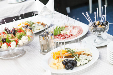 catering food on table