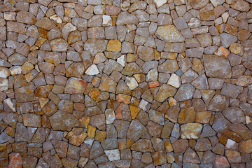Ibiza masonry wall detail of mediterranean stonewall