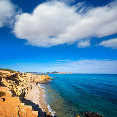 Ibiza Sa Caleta beach in south San Jose at Balearic
