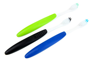 Tooth-brushes isolated on white