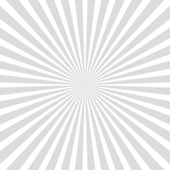 White and gray ray  sunburst style abstract background