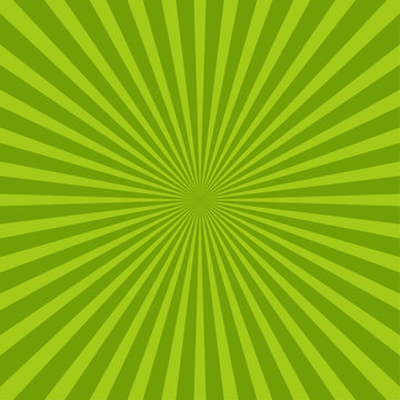 Colorful Green Ray Sunburst Style - Abstract Backgray Background