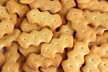 Delicious cracker close up